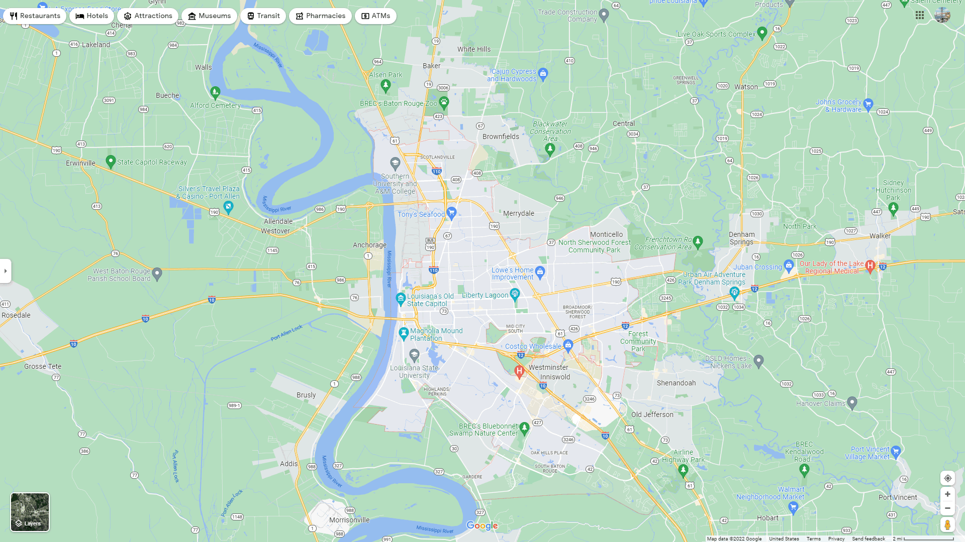 Baton Rouge map